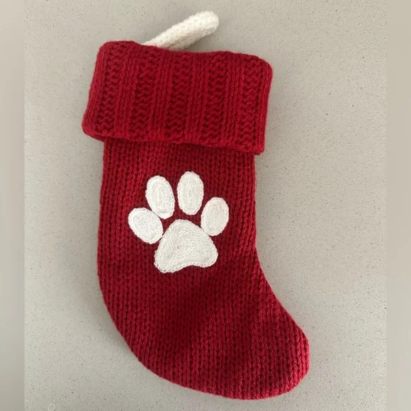 Red Knit Pet Stocking - Picture 2 of 3